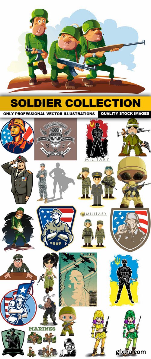 Soldier Collection - 25 Vector