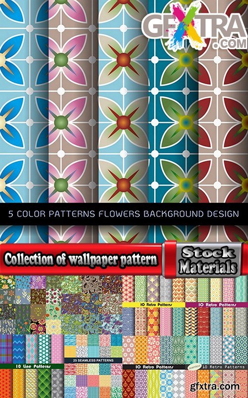 Collection of wallpaper pattern background is skin 25 EPS