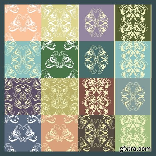 Collection of wallpaper pattern background is skin 25 EPS