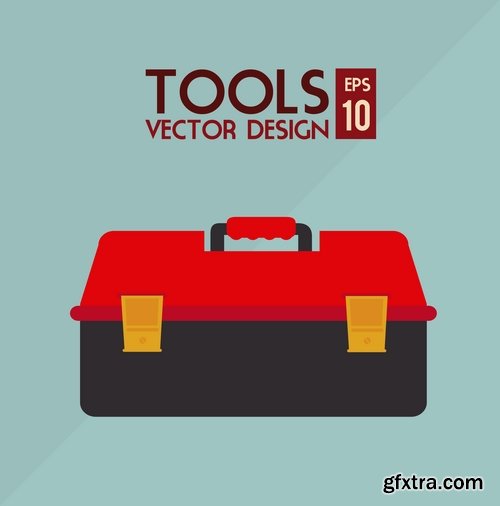 Collection of box tool vector image 25 EPS