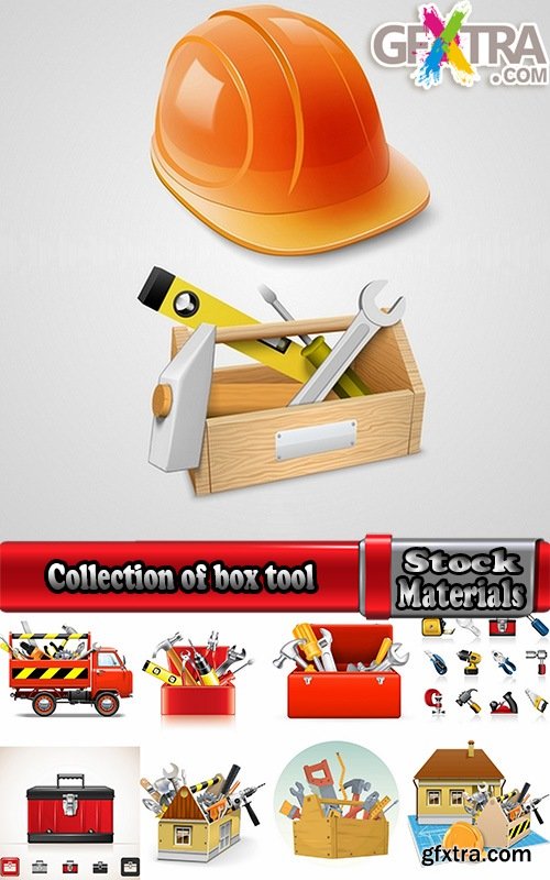 Collection of box tool vector image 25 EPS