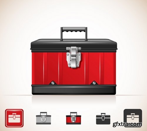 Collection of box tool vector image 25 EPS