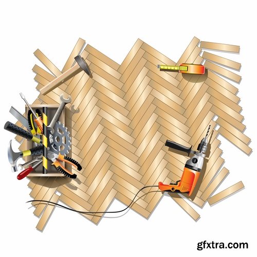 Collection of box tool vector image 25 EPS