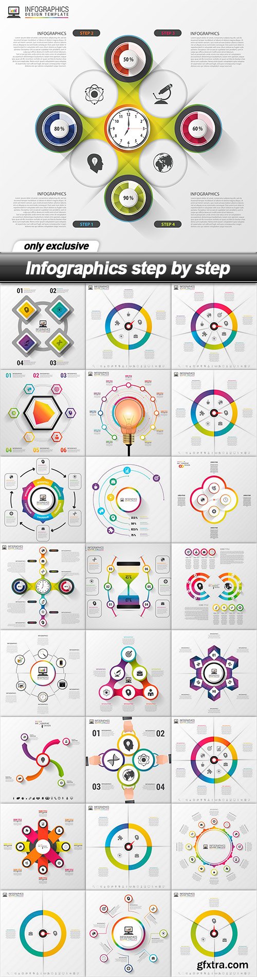 Infographics step by step - 25 EPS