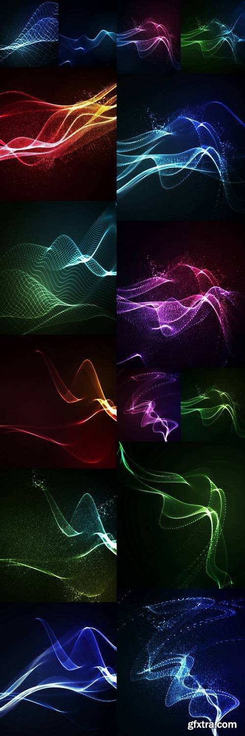 3D Illuminated Neon Digital Wave