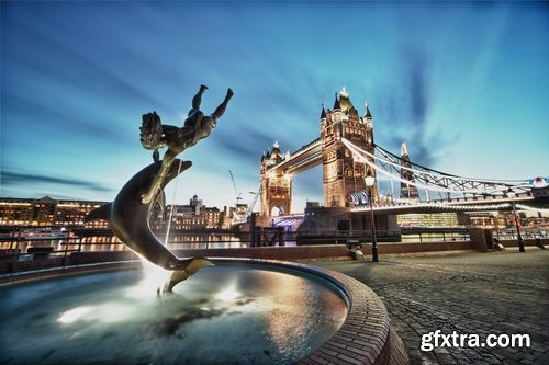 Collection of England London Bridge Big Ben evening city 25 HQ Jpeg