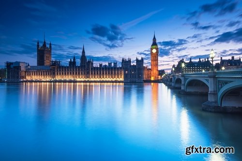 Collection of England London Bridge Big Ben evening city 25 HQ Jpeg