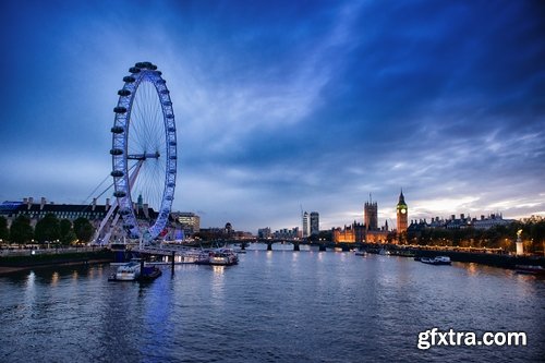 Collection of England London Bridge Big Ben evening city 25 HQ Jpeg