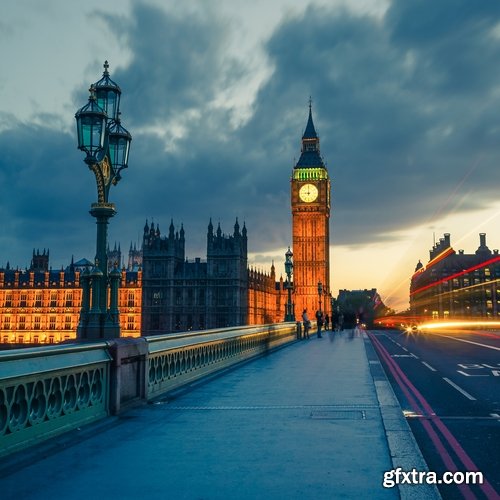 Collection of England London Bridge Big Ben evening city 25 HQ Jpeg