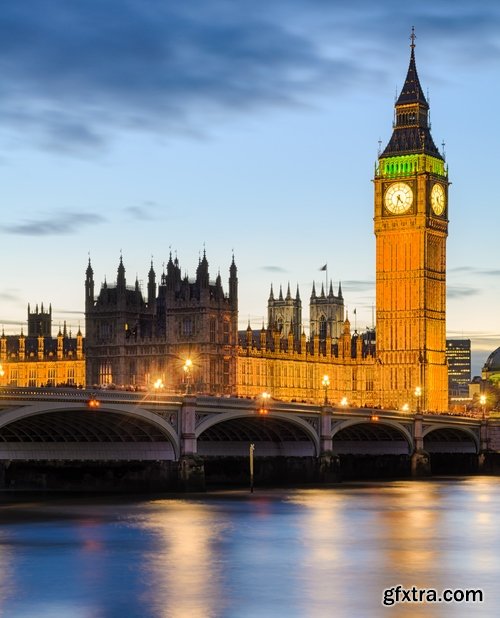 Collection of England London Bridge Big Ben evening city 25 HQ Jpeg