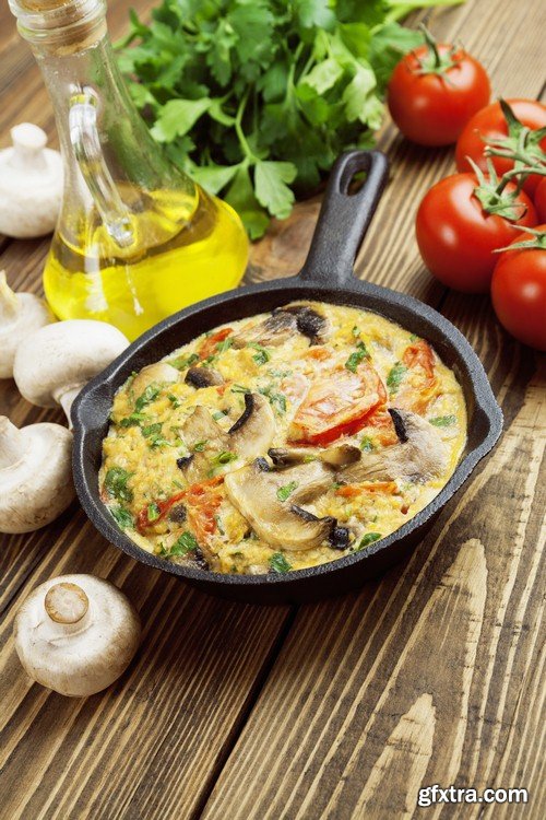 Omelet with mushrooms