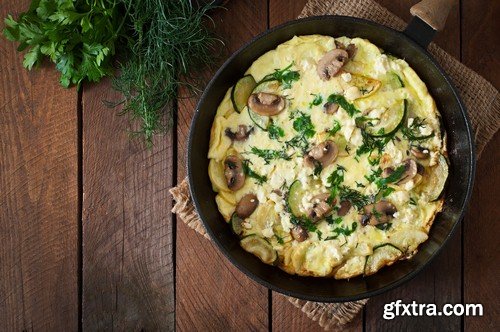 Omelet with mushrooms