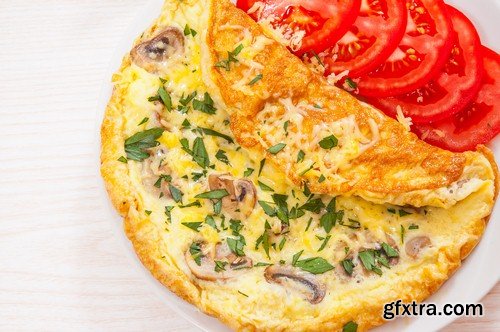 Omelet with mushrooms