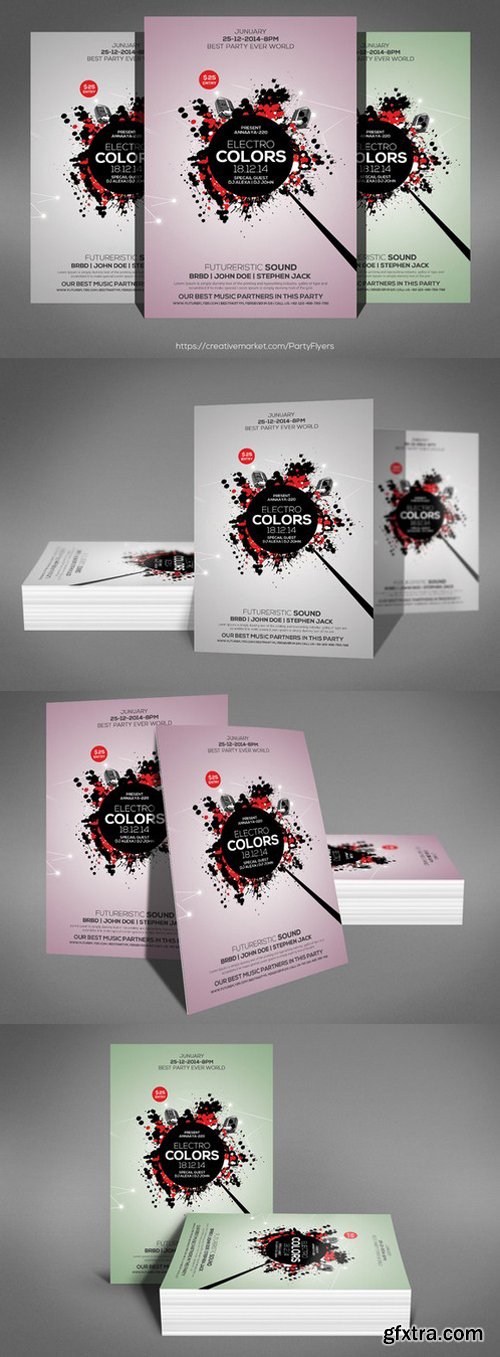 CM - Electro Colors Club Flyer Template 564029