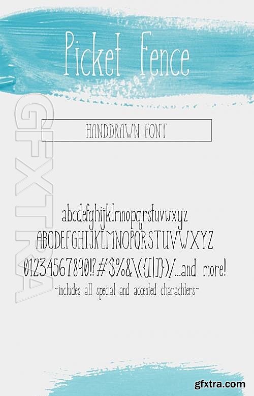 CM - Picket Fence - Handdrawn Font 548985