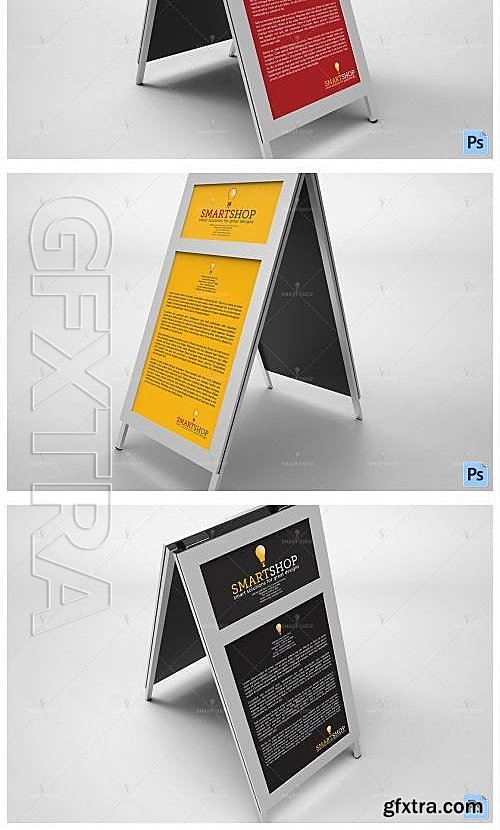 CM - Sidewalk Poster Sign Mockup 565597