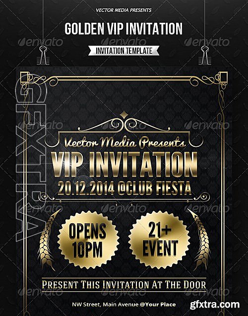 GraphicRiver - Golden VIP Invitation 7563375