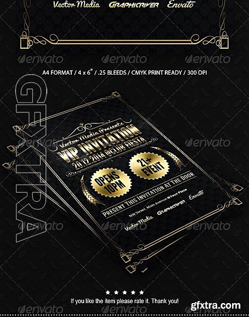 GraphicRiver - Golden VIP Invitation 7563375