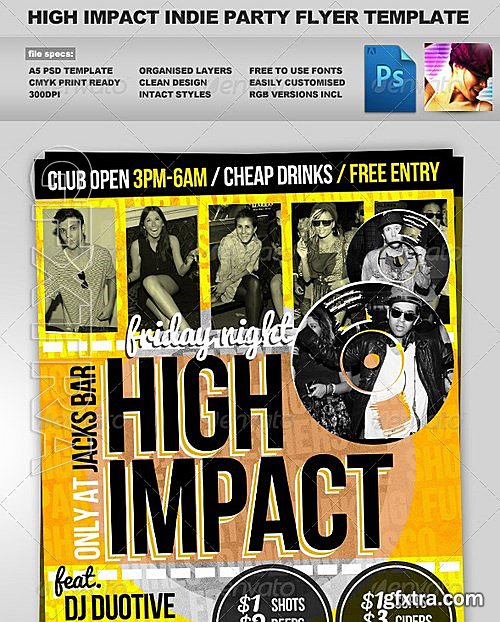 GraphicRiver - High Impact - A5 PSD Flyer Template 628416