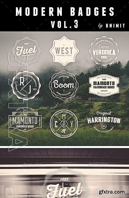 GraphicRiver - Modern Badges Vol3 7991663