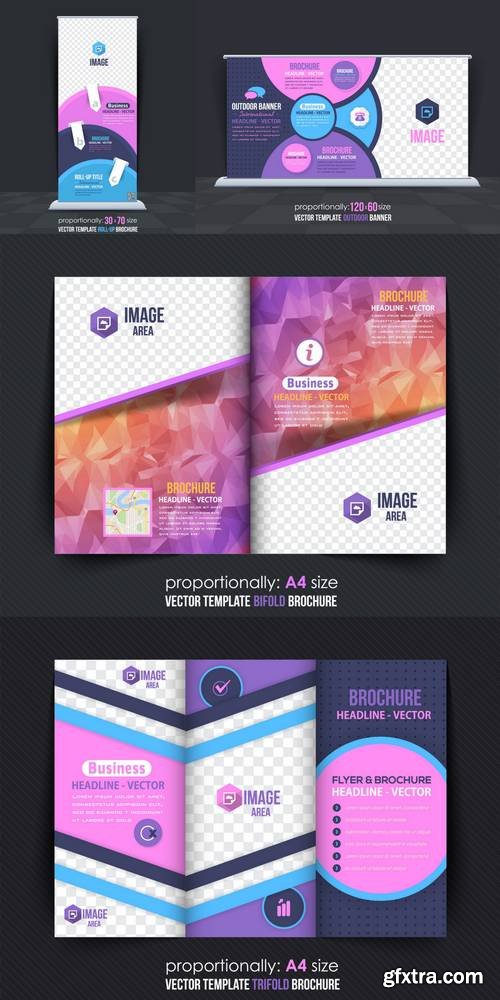 Flat Style Business Banners &amp; Brochures