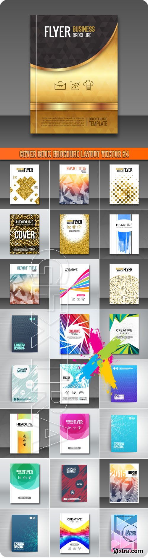 Cover book brochure layout vector 24