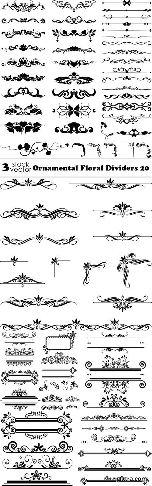 Vectors - Ornamental Floral Dividers 20