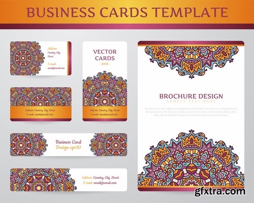 Collection of vector image flyer banner brochure business card 15-25 Eps