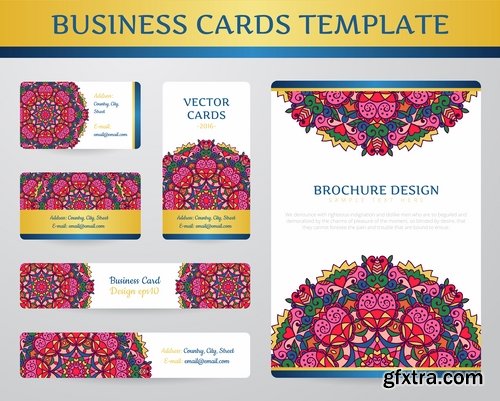 Collection of vector image flyer banner brochure business card 15-25 Eps