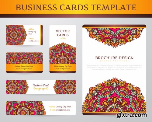 Collection of vector image flyer banner brochure business card 15-25 Eps