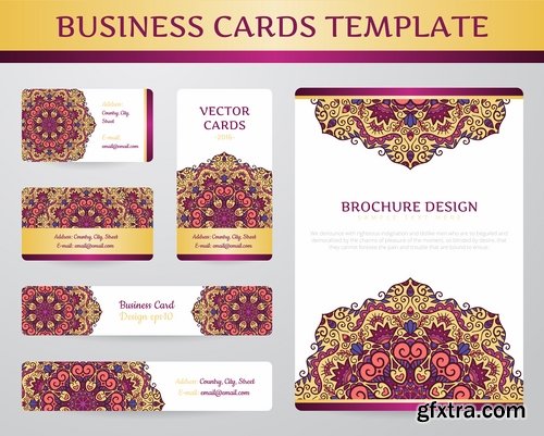 Collection of vector image flyer banner brochure business card 15-25 Eps