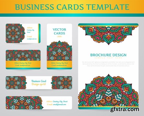 Collection of vector image flyer banner brochure business card 15-25 Eps