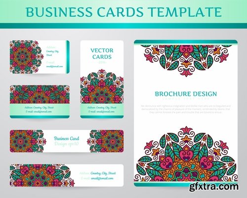 Collection of vector image flyer banner brochure business card 15-25 Eps