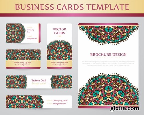 Collection of vector image flyer banner brochure business card 15-25 Eps