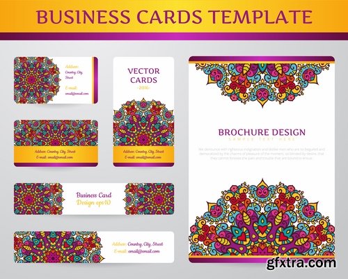 Collection of vector image flyer banner brochure business card 15-25 Eps