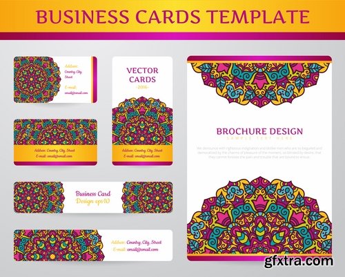 Collection of vector image flyer banner brochure business card 15-25 Eps