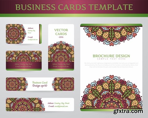 Collection of vector image flyer banner brochure business card 15-25 Eps