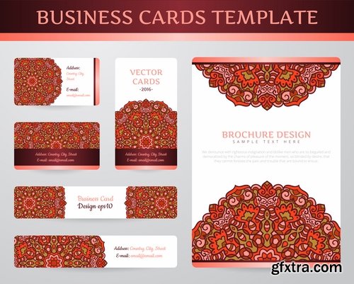 Collection of vector image flyer banner brochure business card 15-25 Eps