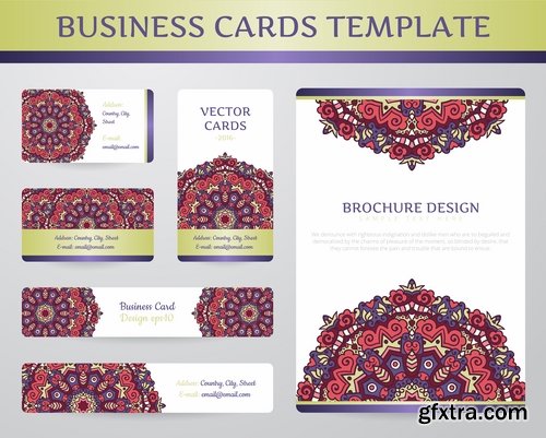 Collection of vector image flyer banner brochure business card 15-25 Eps