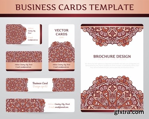 Collection of vector image flyer banner brochure business card 15-25 Eps