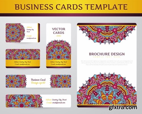 Collection of vector image flyer banner brochure business card 15-25 Eps