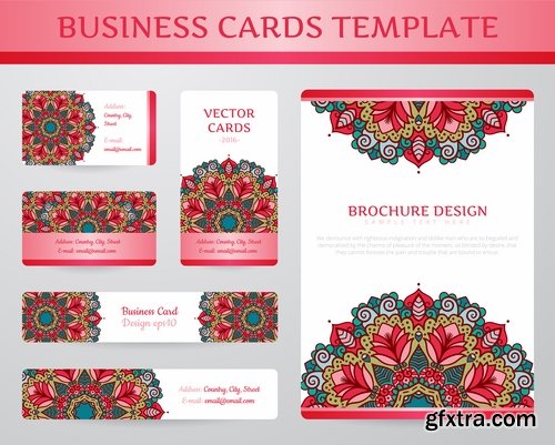 Collection of vector image flyer banner brochure business card 15-25 Eps