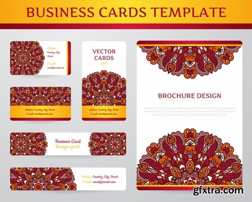 Collection of vector image flyer banner brochure business card 15-25 Eps