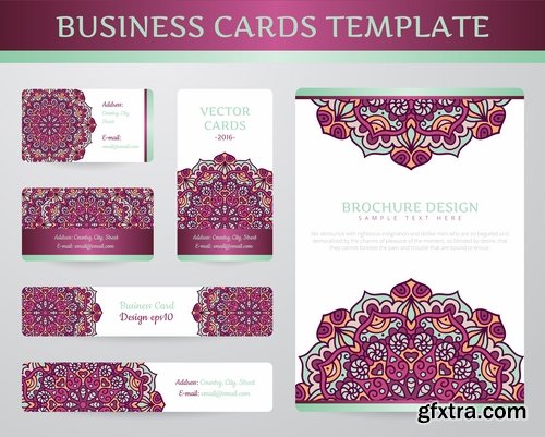 Collection of vector image flyer banner brochure business card 15-25 Eps