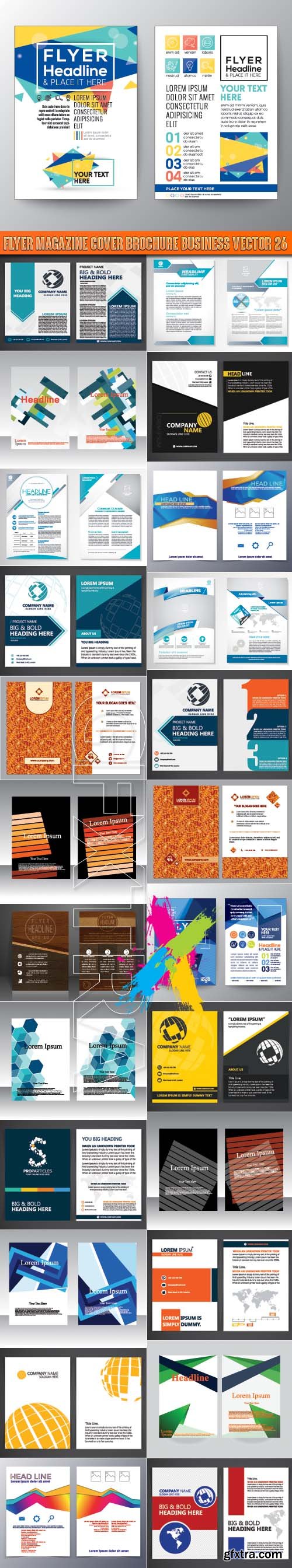 Flyer magazine cover brochure business vector 26