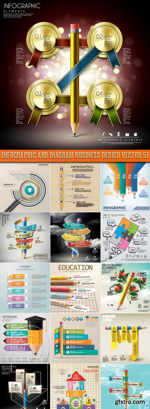 Infographic and diagram business design vector 51