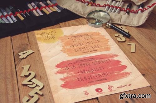 CreativeMarket Sketch Poster Mockup 3 562409