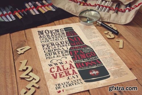 CreativeMarket Sketch Poster Mockup 3 562409