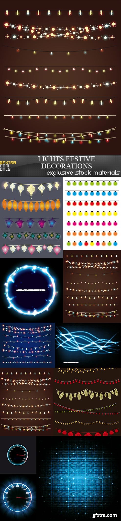 lights festive decorations, 11  x  EPS