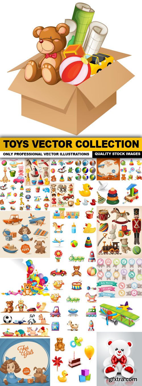 Toys Vector Collection - 25 Vector